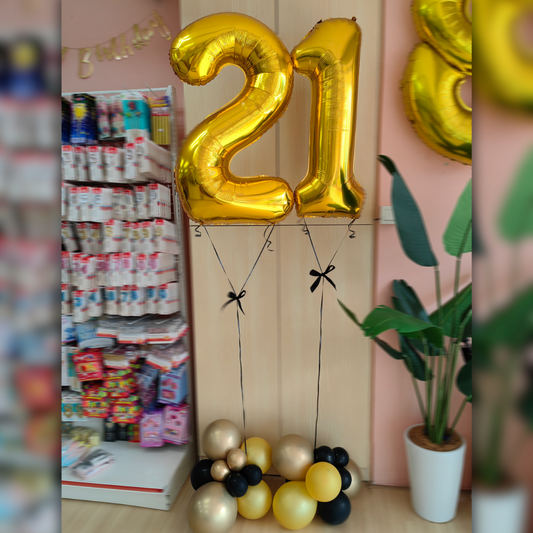 40INCH 21ST NUMBER BALLOONS