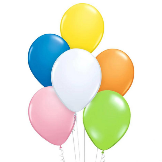 12-INCH HELIUM-FILLED STANDARD COLORED BALLOONS